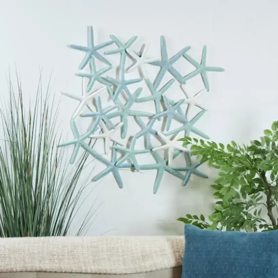 Light Blue Metal Overlapping Starfish Wall D&eacute;cor {3}