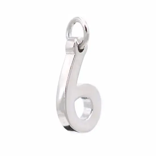Sterling Silver Number Charm by Bead Landing&trade; 6 {4}