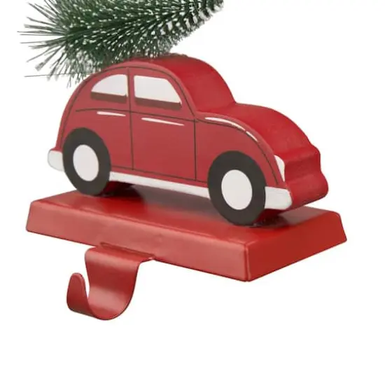 Glitzhome&reg; 6" Red Car & Truck Stocking Holder Set {5}