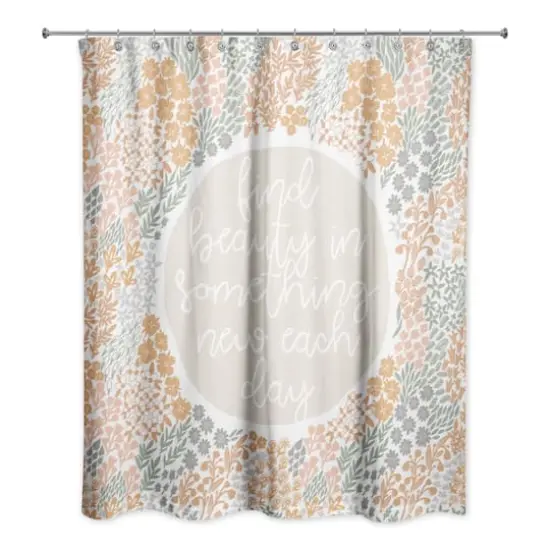 Find Beauty in Something New 71" x 74" Shower Curtain {1}