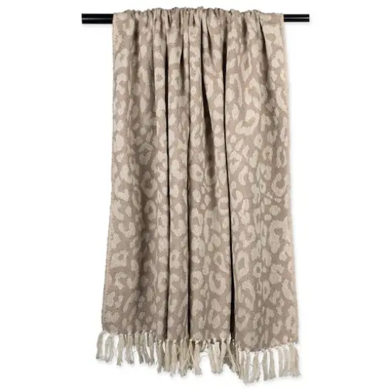DII&reg; Tan Leopard Throw {4}