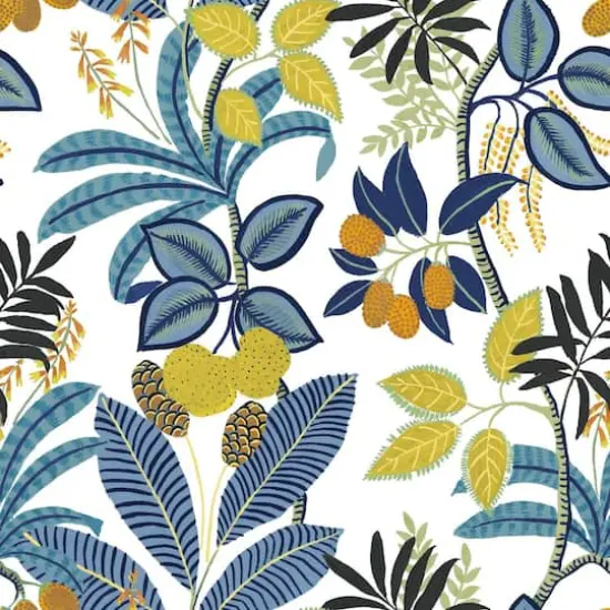 RoomMates Funky Jungle Peel & Stick Wallpaper Blue/Yellow {1}
