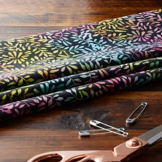 Feldman Batik Rainbow Clover Petal Cotton Fabric {3}