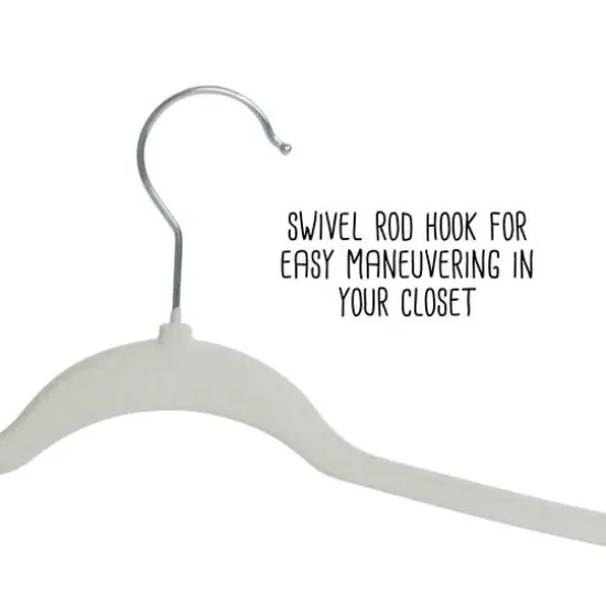 Honey Can Do White Slim-Profile Non-Slip Velvet Hangers, 35ct. {5}