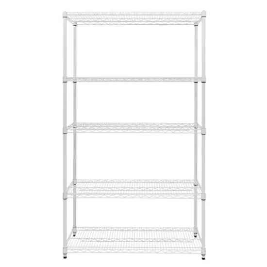 Honey Can Do White 5-Tier Heavy-Duty Adjustable Shelving Unit {7}
