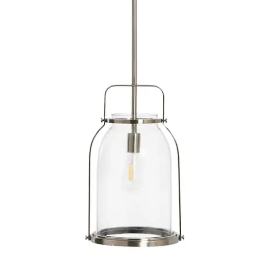 Hello Honey&reg; Robert Stevenson Lighting Channing Metal & Glass Ceiling Light Polished Nickel {1}