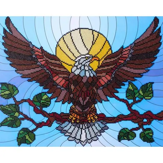 Diamond Art&reg; Stain Glass Eagle Advanced Kit {1}