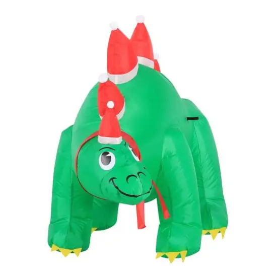 Occasions 5ft. Inflatable Santa Hat Stegosaurus {1}