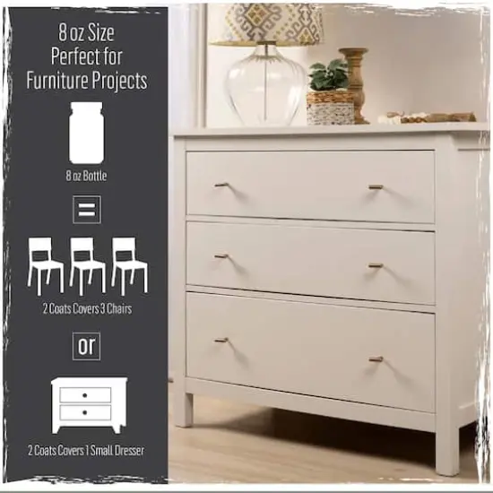 FolkArt&reg; Home Decor&trade; White & Tan Chalk Paint with Brushes Kit {7}