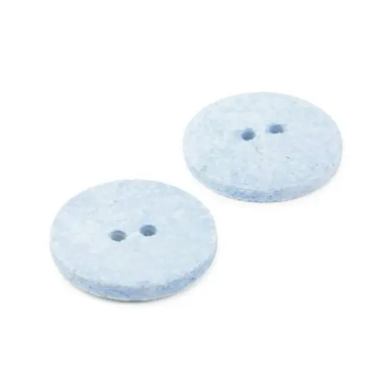 Dritz&reg; 23mm Recycled Cotton Round Buttons, 6ct. Light blue {8}