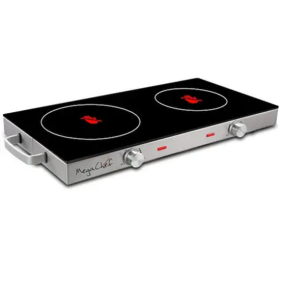 MegaChef Ceramic Infrared Double Electical Cooktop {4}