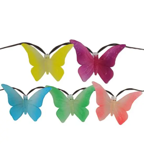 10ct. Multicolored LED Butterfly Garden Patio String Lights {3}