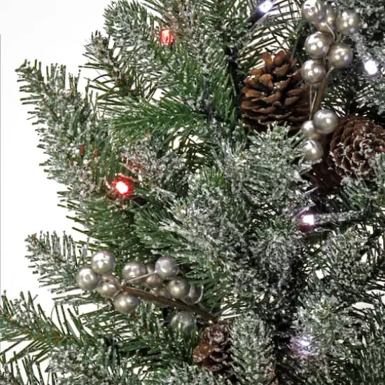 30" LED Snowy Morgan Spruce Wreath {4}