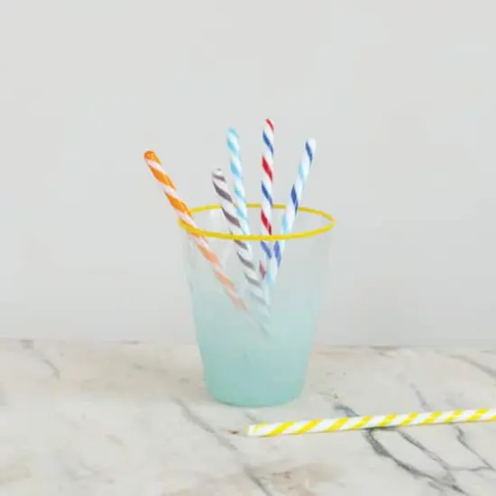 Hello Honey&reg; 6-Piece Multicolor Glass Cocktail Stir Stick Set with Stripes {3}