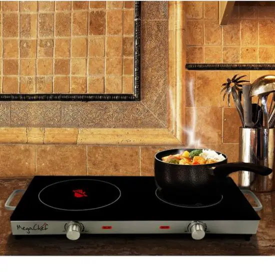 MegaChef Ceramic Infrared Double Electical Cooktop {8}