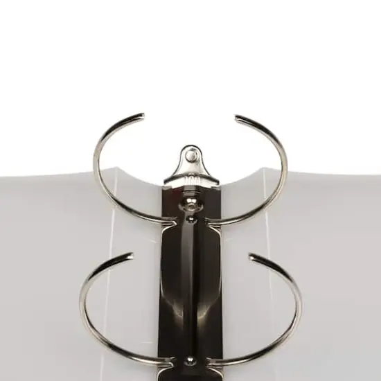 JAM Paper 3" Glass Twill Plastic 3-Ring Binder Clear {5}