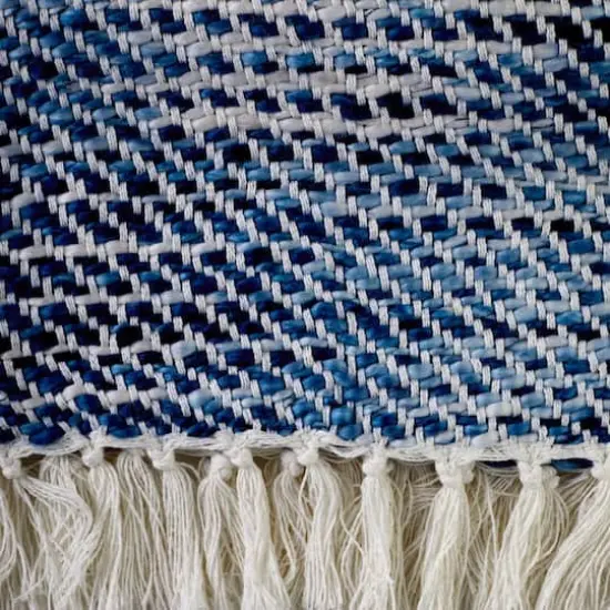 DII&reg; Blue Tone Diagonal Stripe Acrylic Throw {4}
