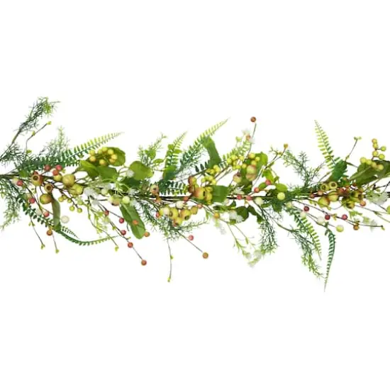 5ft. Berry & Crabapple Fern Foliage Spring Garland {4}
