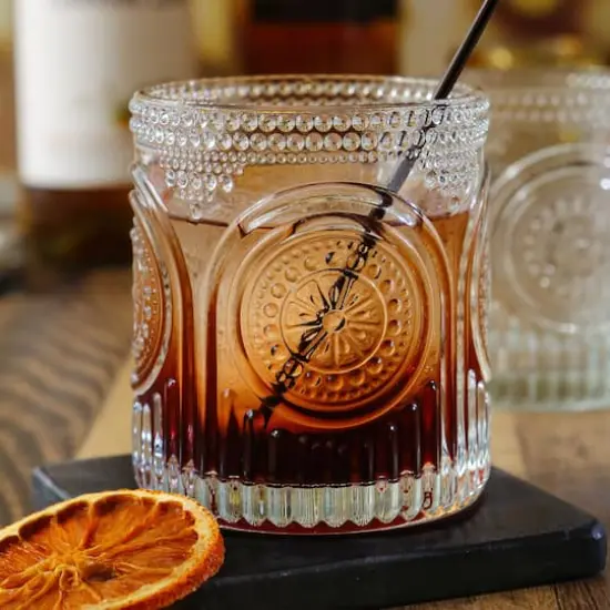 Kate Aspen&reg; 10oz. Retro Arch Floral Drinking Glasses, 6ct. Clear {1}