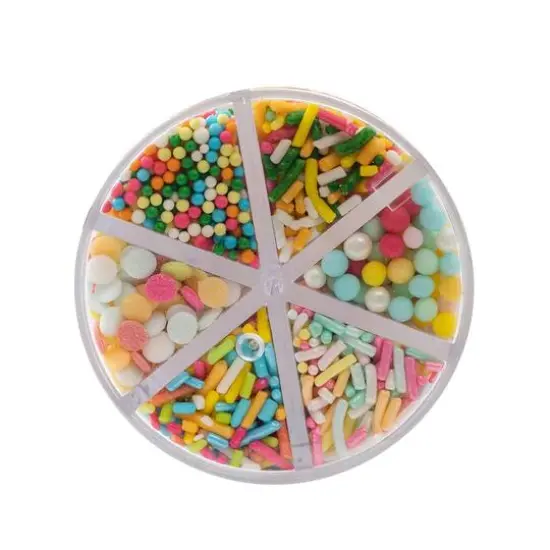 Sweetshop&trade; Rainbow Sprinkle Mix 6 Cell Jar, 3oz. {3}