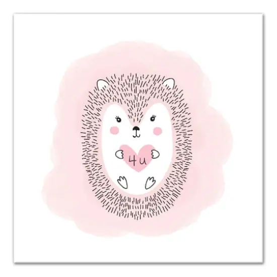 Love Hedgehog Canvas Wall Art {1}