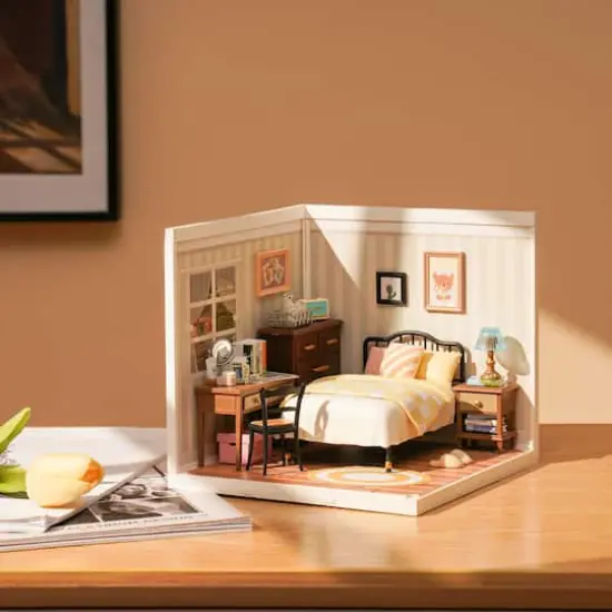 Rolife&reg; Super Creator Sweet Dream Bedroom DIY Miniature Kit {4}