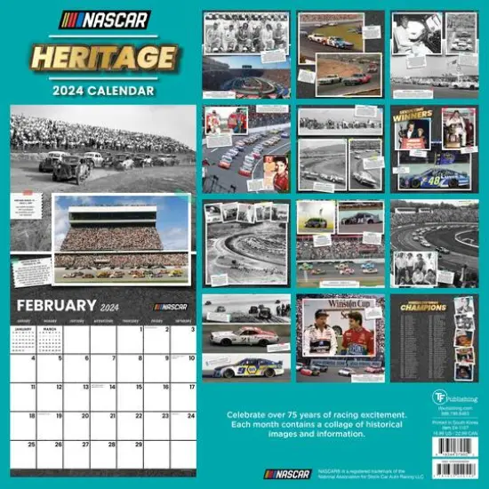 TF Publishing 2024 NASCAR Heritage Wall Calendar {3}