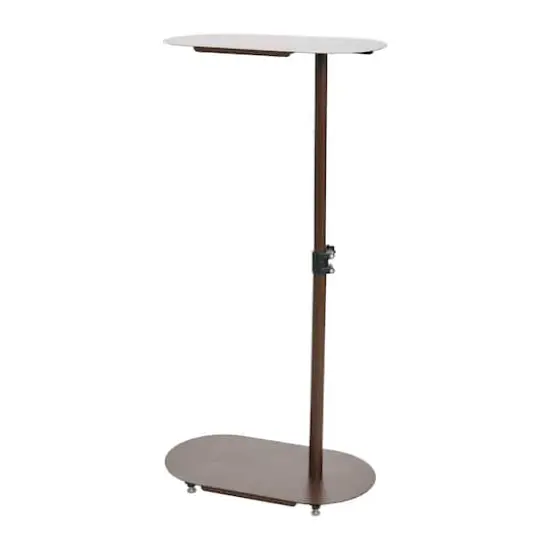 Hello Honey&reg; Modern Adjustable C-Shaped End Table Vintage Brown {6}