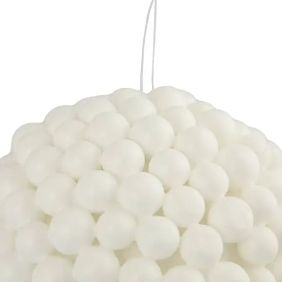 5" White Berries Foam Ball Ornament {3}