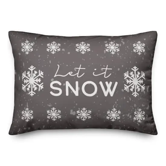 Let it Snow 20" x 14" Spun Poly Pillow {1}