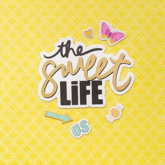Thickers&trade; Vicki Boutin The Sweet Life Phrase & Icon Sweet Rush Chipboard Stickers {4}