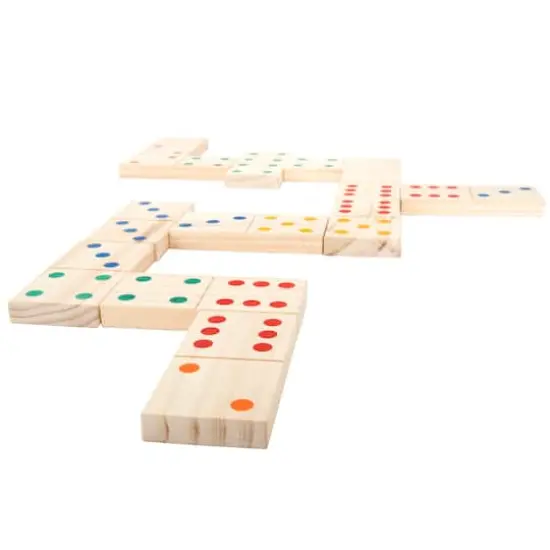Toy Time Giant Wooden Dominoes Set {4}