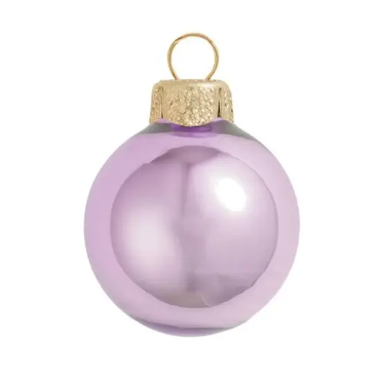 Whitehurst 2ct. 6" Pearl Glass Ball Ornaments Purple Pearl {1}