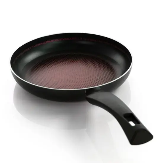 Gibson Home&reg; Piletti 10'' Aluminum Frying Pan Black and Red {4}