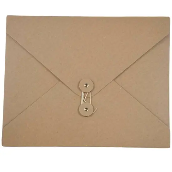 JAM Paper Natural Kraft Button and String Tie Portfolio 9.5" x 12.25" {1}