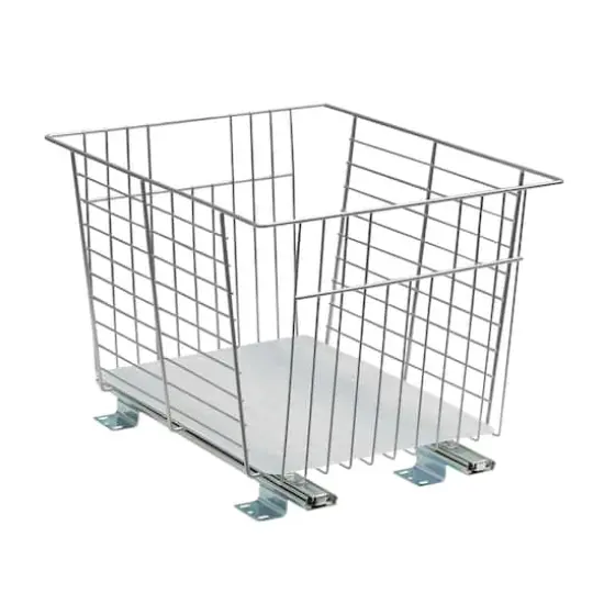 Household Essentials Glidez Sliding Vegetable Bin Silver {3}