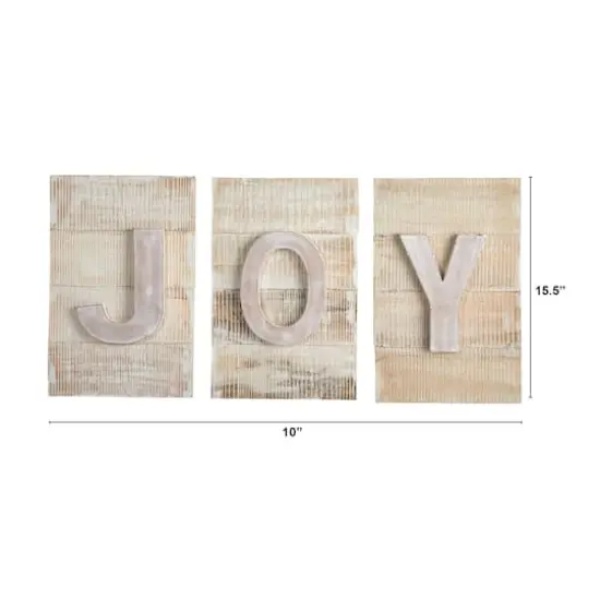 15" Rustic JOY Wall Art {3}