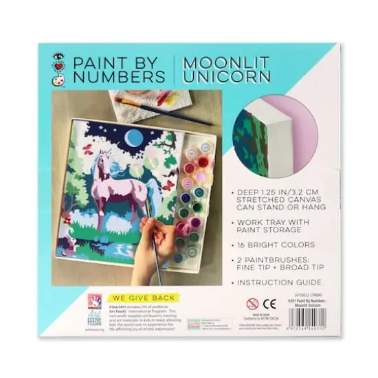 Paint by Numbers Moonlit Unicorn Craft Kit {4}