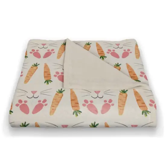 Leave Carrots 50" x 60" Sherpa Fleece Blanket {3}
