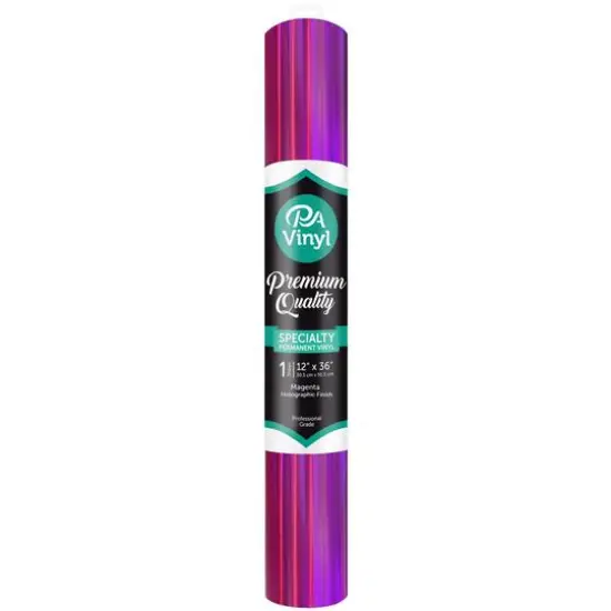 PA Vinyl Holographic Permanent Adhesive Vinyl Magenta {1}