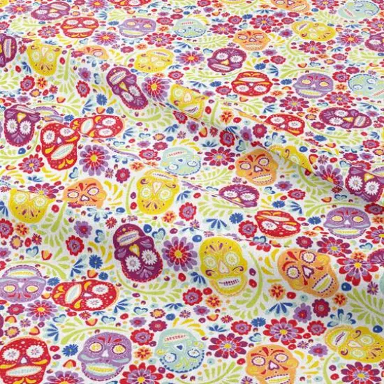 Camelot Fabrics Sugar Skulls Cotton Precut Fabric {4}
