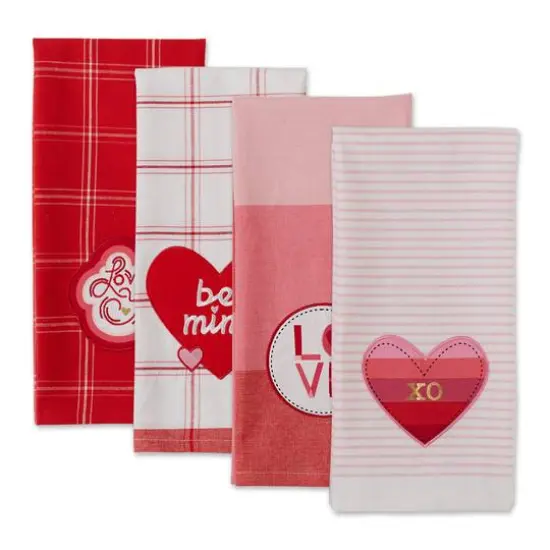 Asst Love Embellished Dishtowel (Set of 4) {3}