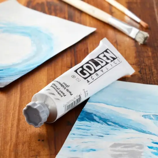 Golden Artist Colors&reg; 2oz. Iridescent Acrylic Paint Iridescent Pearl (Fine) {3}