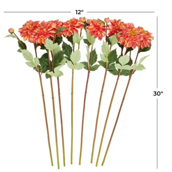 30" Red Dahlia Artificial Flower Stem, 8ct. {8}