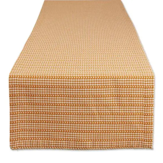 DII&reg; 72" Pumpkin Spice Farmhouse Gingham Table Runner {1}