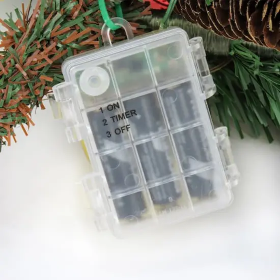 3ft. Pre-Lit Vienna Waltz Artificial Christmas Tree in Lattice Planter, Warm White LED Lights {5}