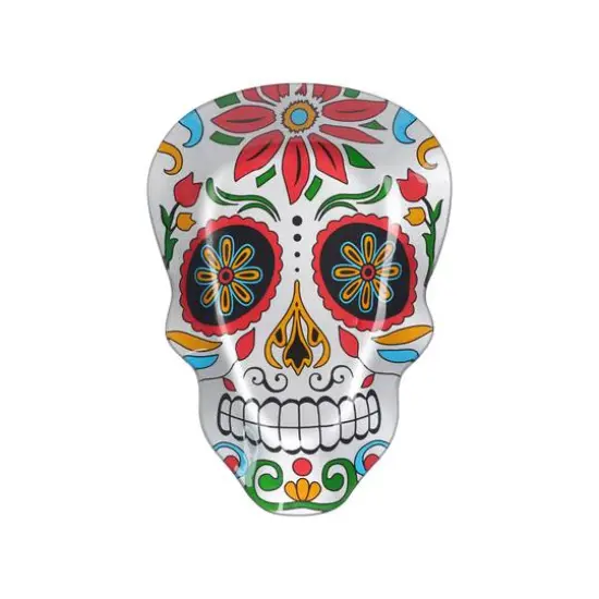 12" Sugar Skull Decorative Glass Plate by Ashland® {1}
