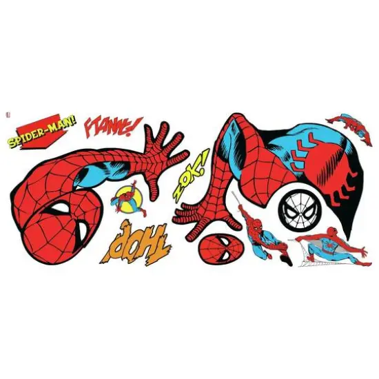 RoomMates Spiderman Comic Peel & Stick Giant Wall Decals {3}