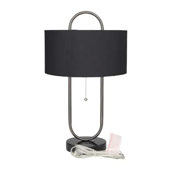 Black Iron Modern Accent Lamp 12" x 12" x 20" {8}