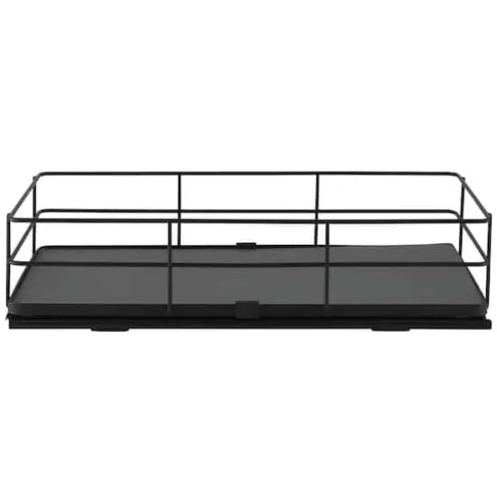 Organize It All Matte Black Slide Out Shelf Organizer {8}